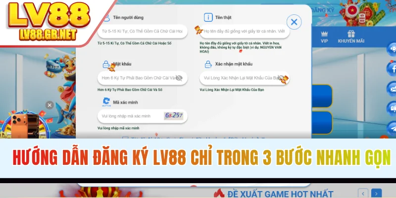 Hướng dẫn đăng ký LV88 chỉ trong 3 bước nhanh gọn